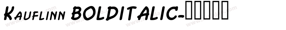 Kauflinn BOLDITALIC字体转换